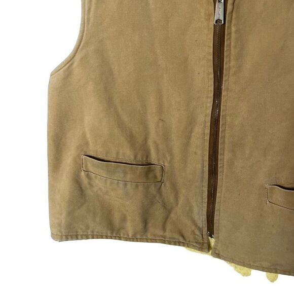 VTG Carhartt Canvas Sherpa Lined Vest Mens XL - Picture 2 of 6